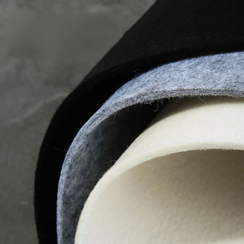 Aura Stroke | Premium Large Calligraphy Felt Mat | Super Absorbent, Protects Table & Prevents Ink Bleed (Grey/Black/White)