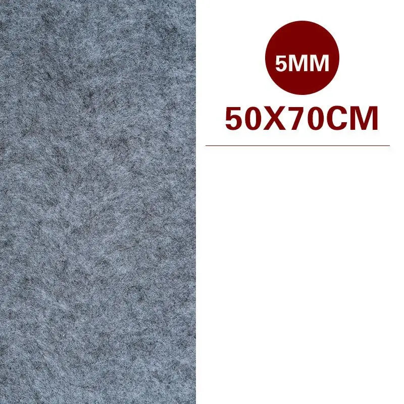 Aura Stroke | Premium Large Calligraphy Felt Mat | Super Absorbent, Protects Table & Prevents Ink Bleed (Grey/Black/White)