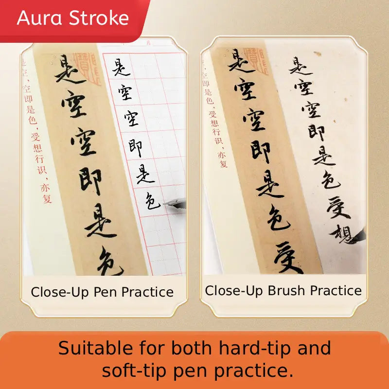 Zhao Mengfu's Heart Sutra in Running Script: Up-Close Calligraphy Practice Cards for Precision Learning