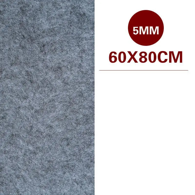 Aura Stroke | Premium Large Calligraphy Felt Mat | Super Absorbent, Protects Table & Prevents Ink Bleed (Grey/Black/White)