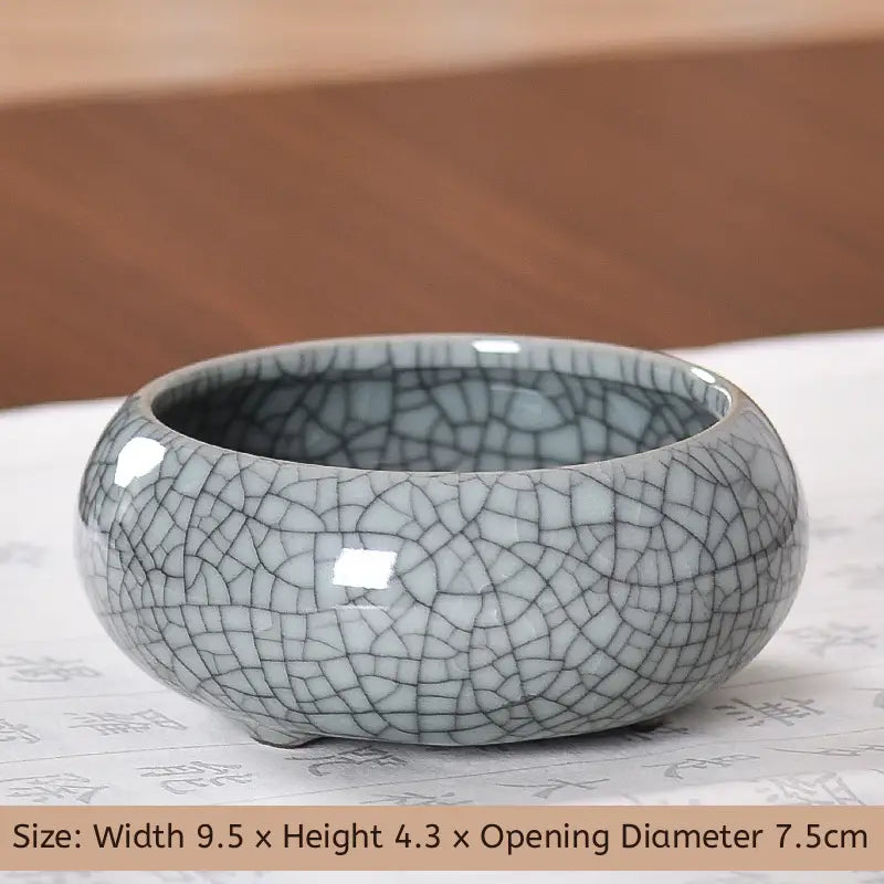 Aura Stroke | Ceramic Brush Washer for Calligraphy | 7.5cm Wide Mouth for Easy Cleaning